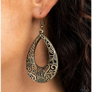 Brass Teardrop Earrings